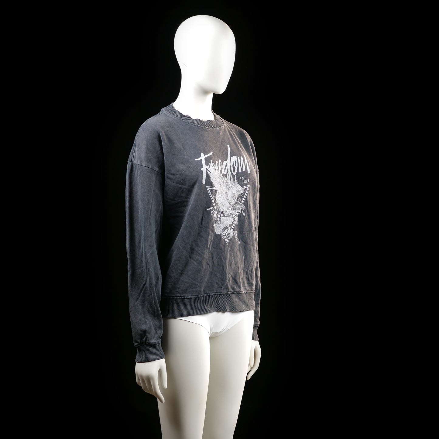 Thunder Fox - sweatshirt - Charcoal, White - (Storlek: M)