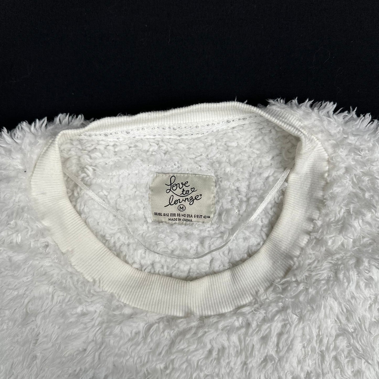 Love To Lounge - sweatshirt - White - (Storlek: M, 38, 40)