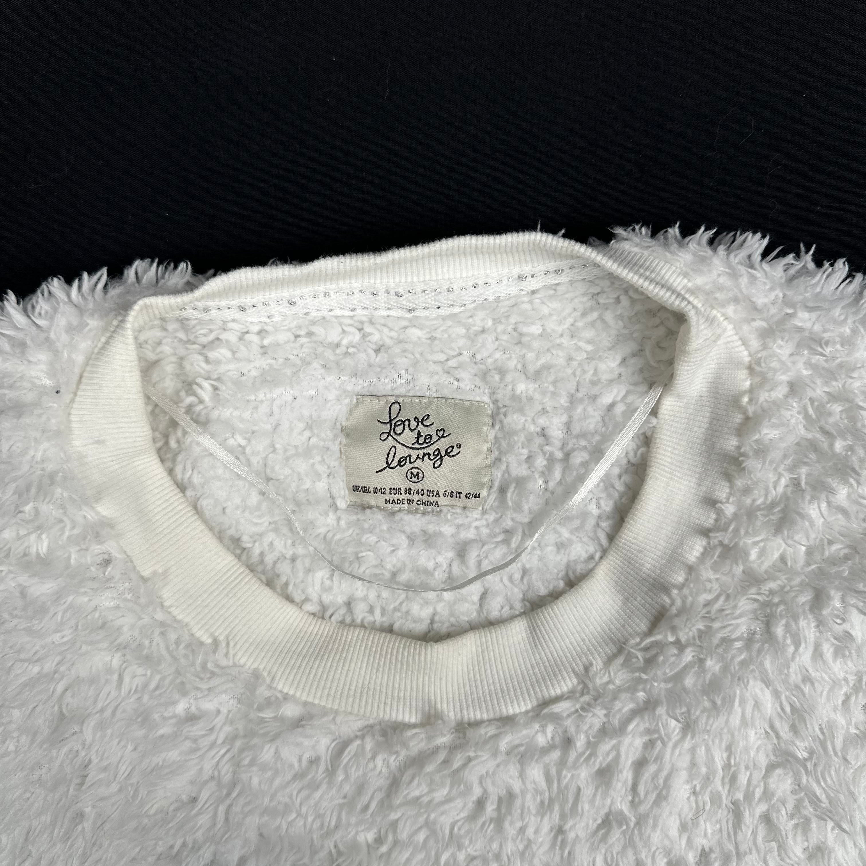 Love To Lounge - sweatshirt - White - (Storlek: M, 38, 40)