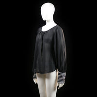 Warehouse - blouse - Black, White - (Storlek: 40)