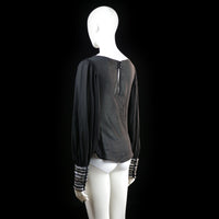 Warehouse - blouse - Black, White - (Storlek: 40)