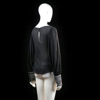 Warehouse - blouse - Black, White - (Storlek: 40)