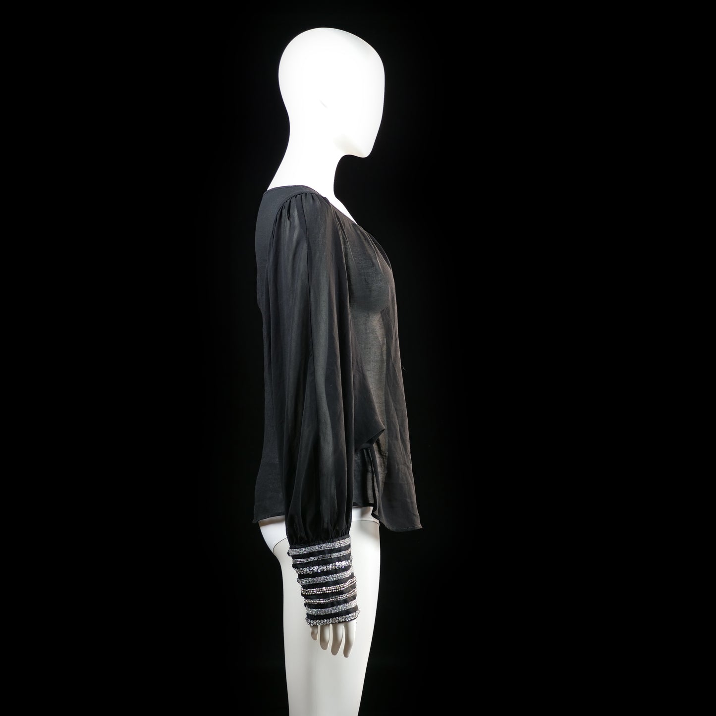 Warehouse - blouse - Black, White - (Storlek: 40)