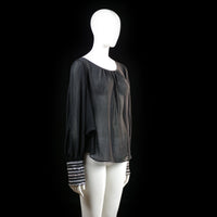 Warehouse - blouse - Black, White - (Storlek: 40)