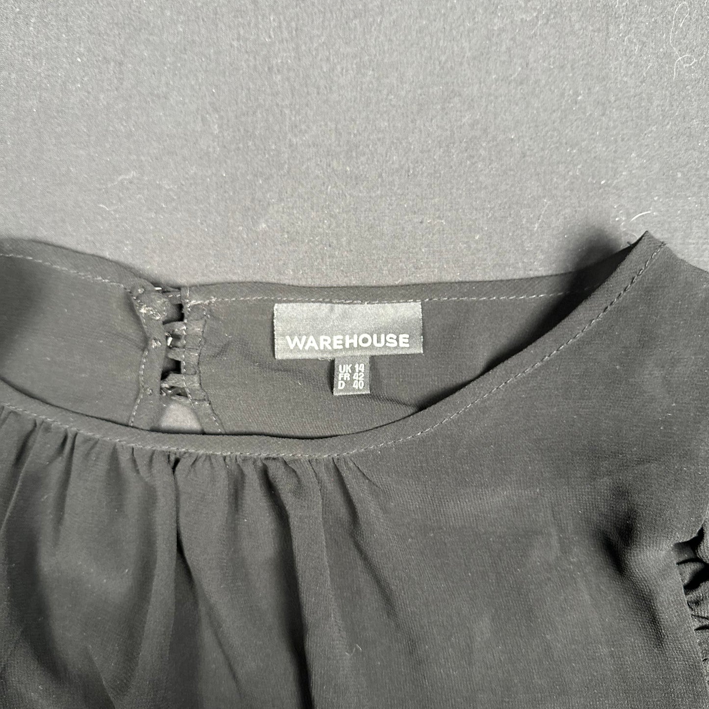 Warehouse - blouse - Black, White - (Storlek: 40)