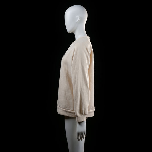 sweatshirt - Ivory - (Storlek: M)