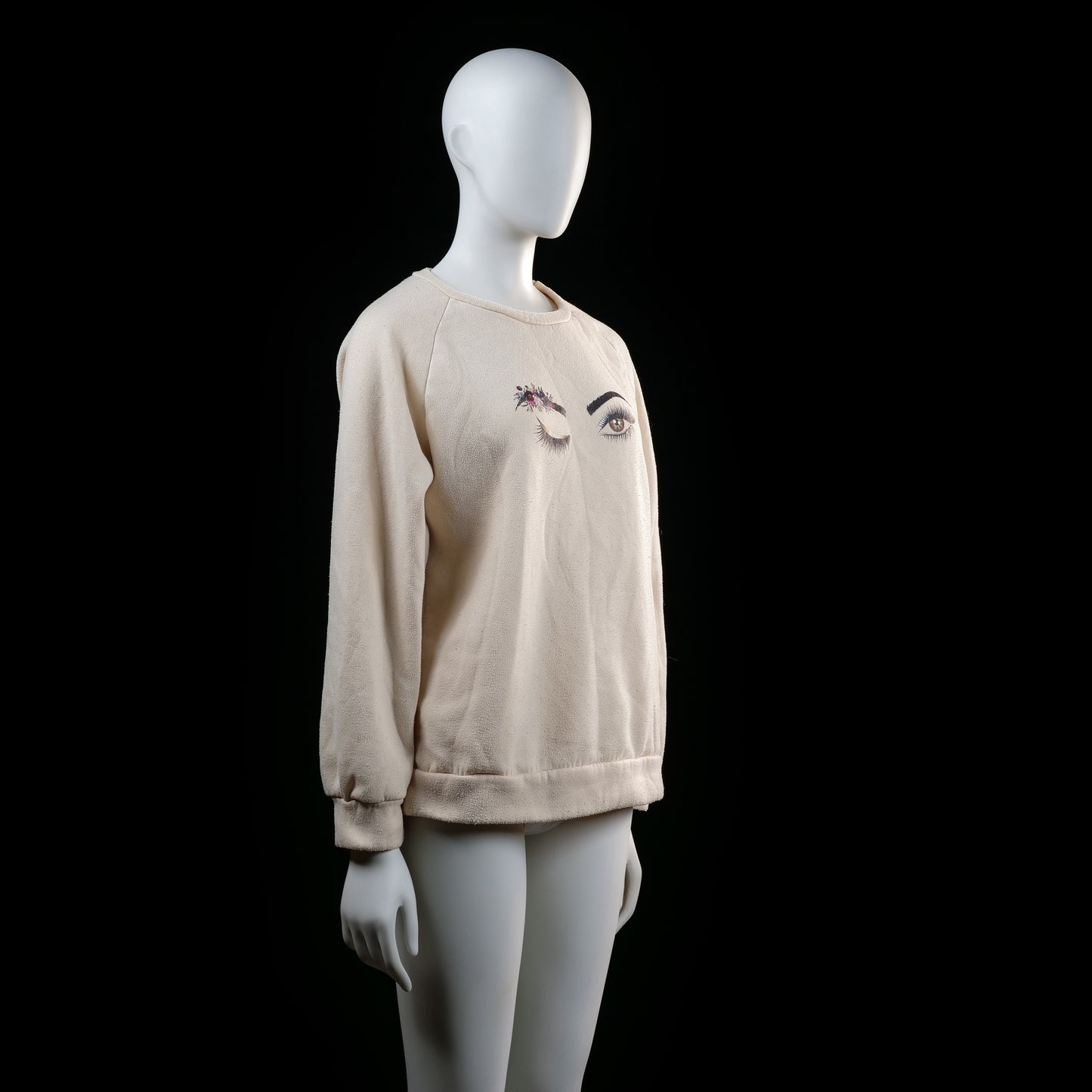 sweatshirt - Ivory - (Storlek: M)