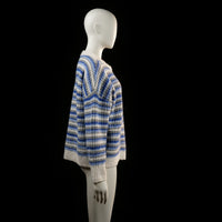 Primark - sweater - Ivory, Denim Blue, Gray - (Storlek: M)