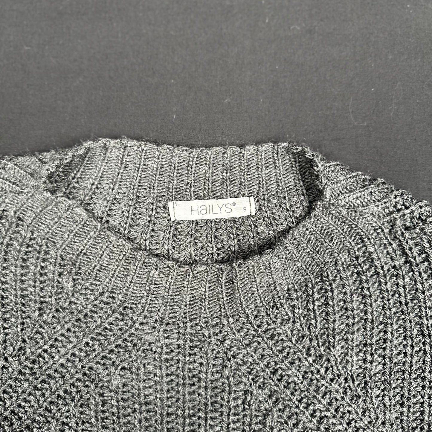 Hailys - sweater - Charcoal - (Storlek: S)