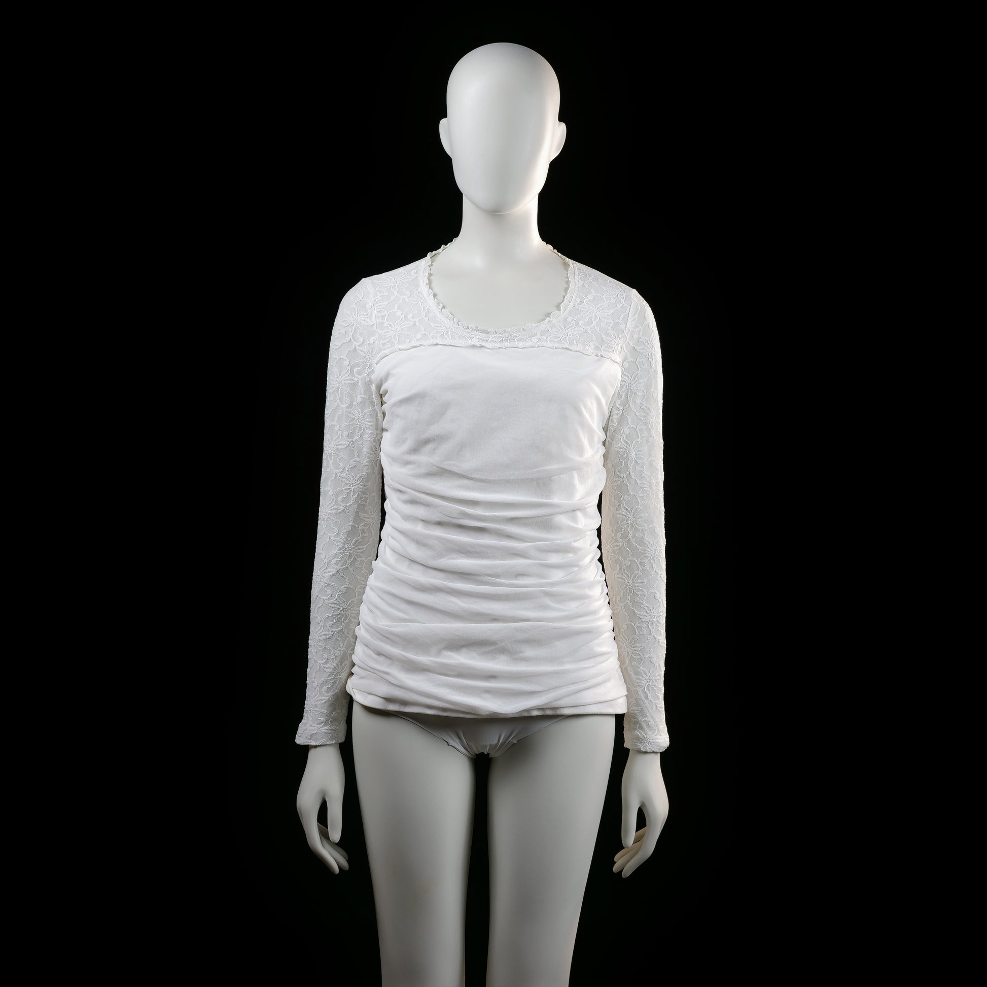 Emma - long-sleeve top - White - (Storlek: L)