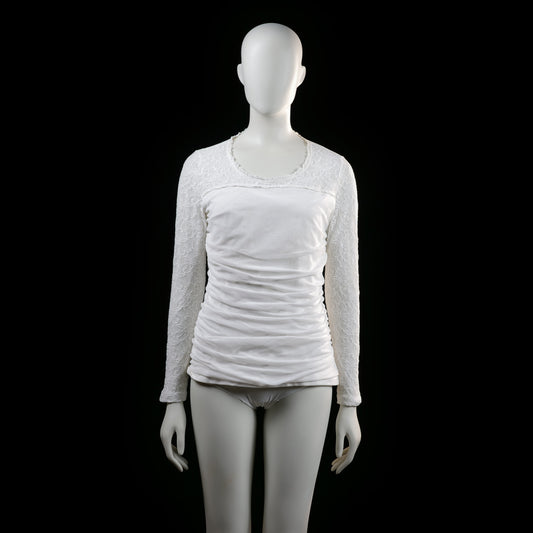 Emma - long-sleeve top - White - (Storlek: L)