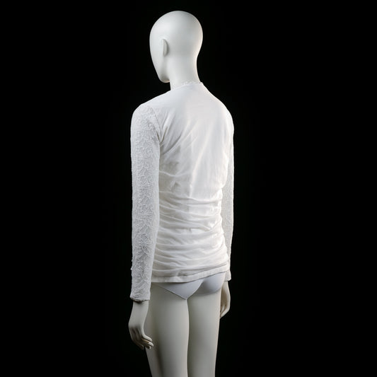 Emma - long-sleeve top - White - (Storlek: L)