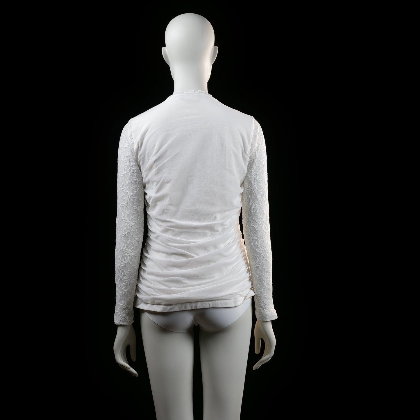 Emma - long-sleeve top - White - (Storlek: L)