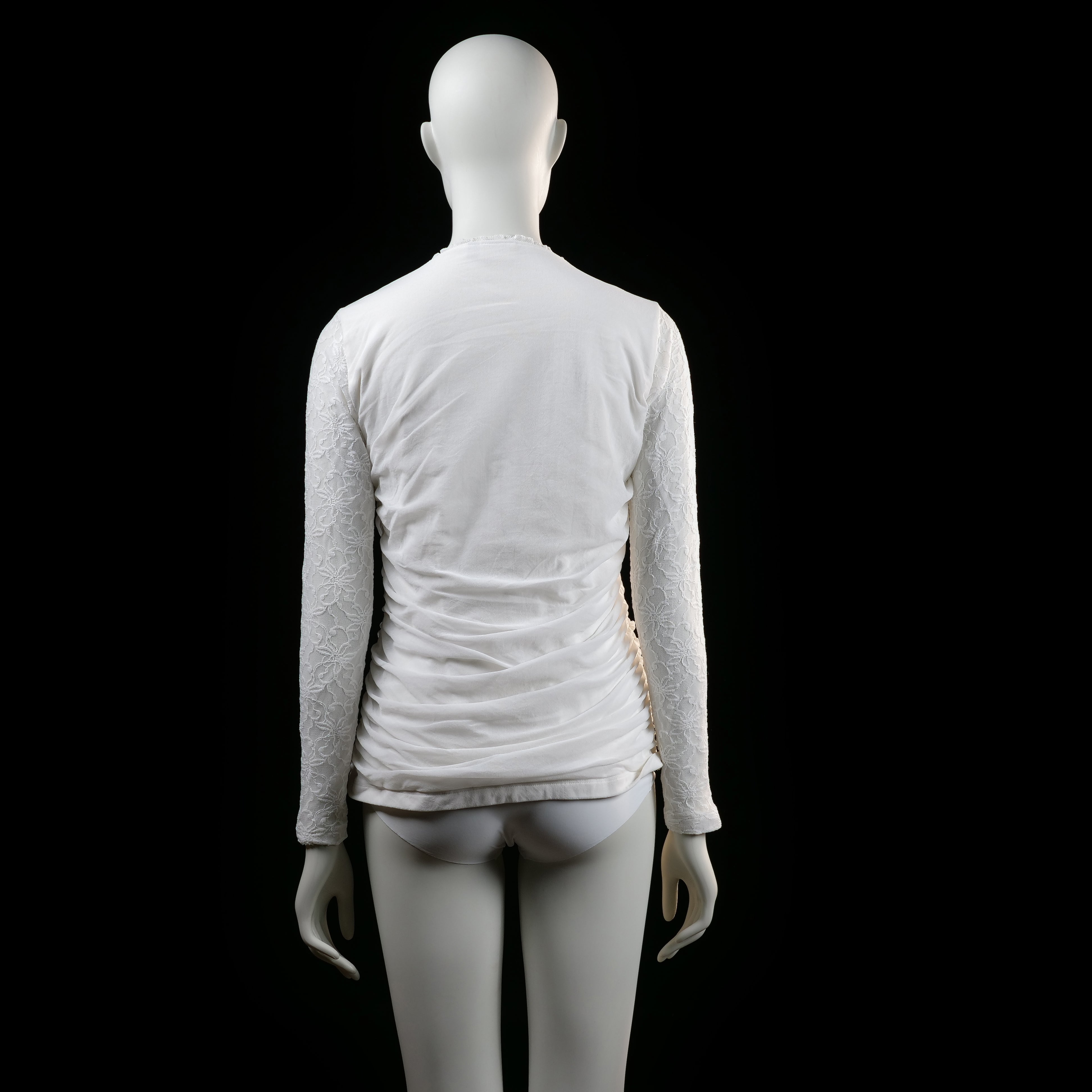 Emma - long-sleeve top - White - (Storlek: L)