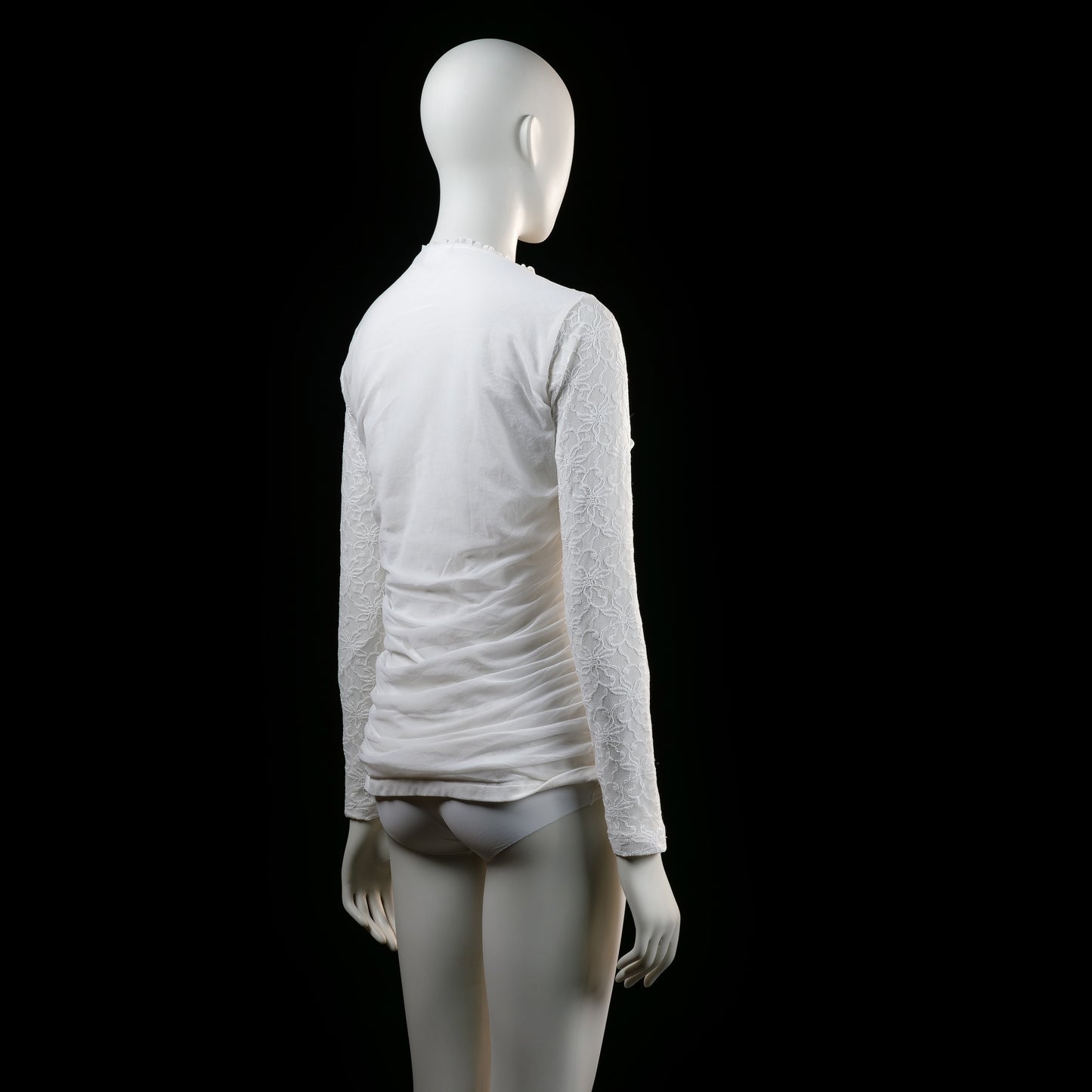 Emma - long-sleeve top - White - (Storlek: L)