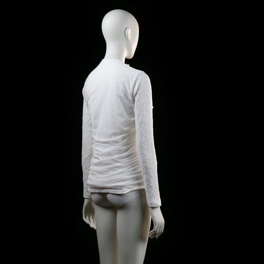 Emma - long-sleeve top - White - (Storlek: L)
