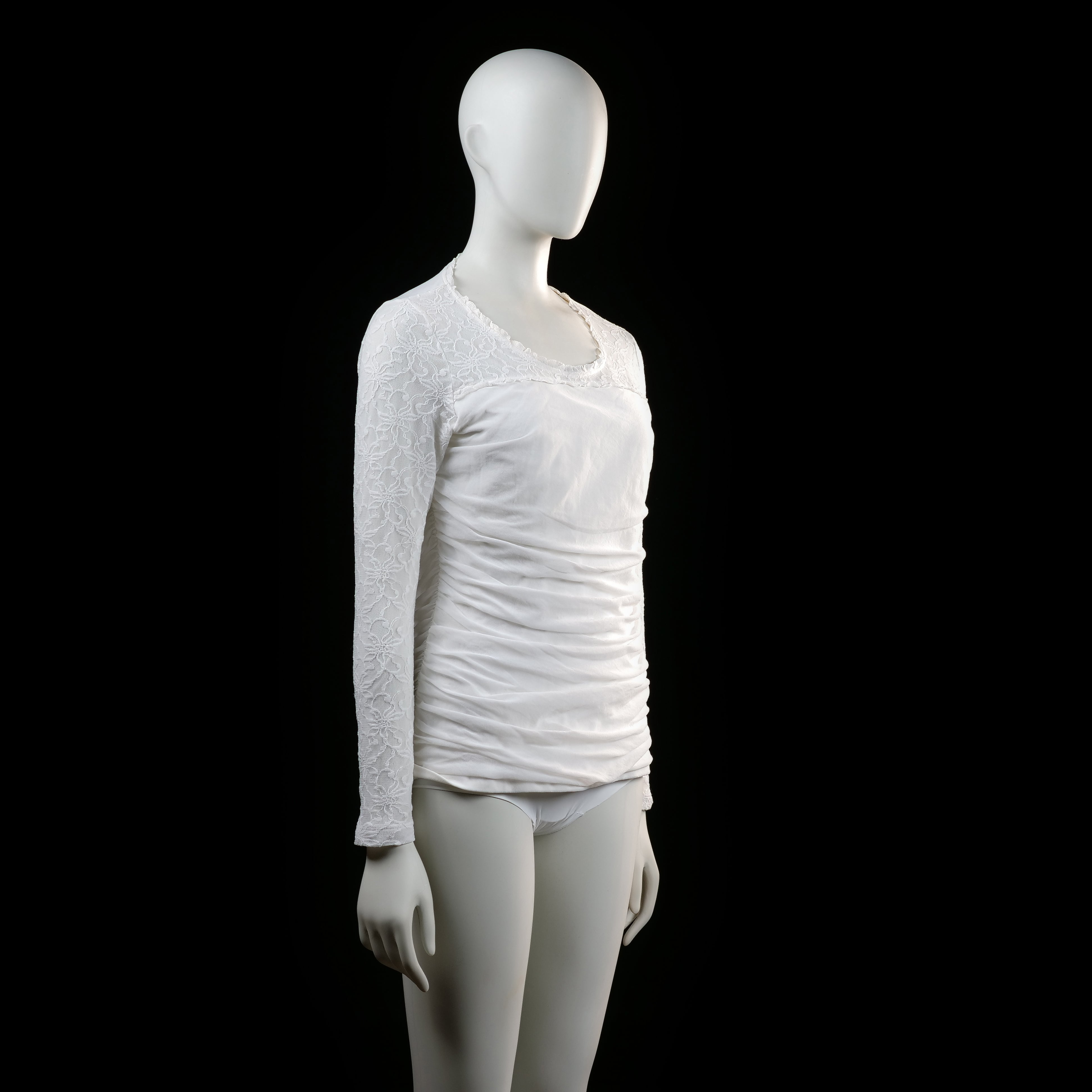 Emma - long-sleeve top - White - (Storlek: L)