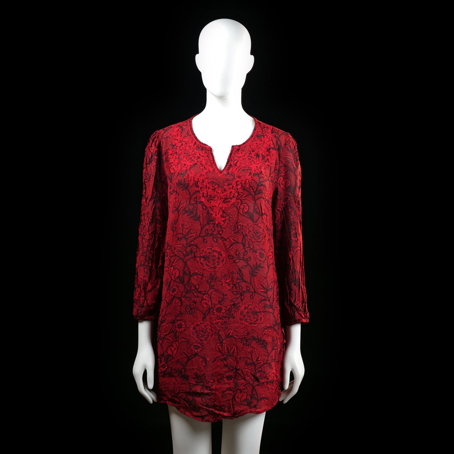 tunic - Red, Black - (Storlek: L)