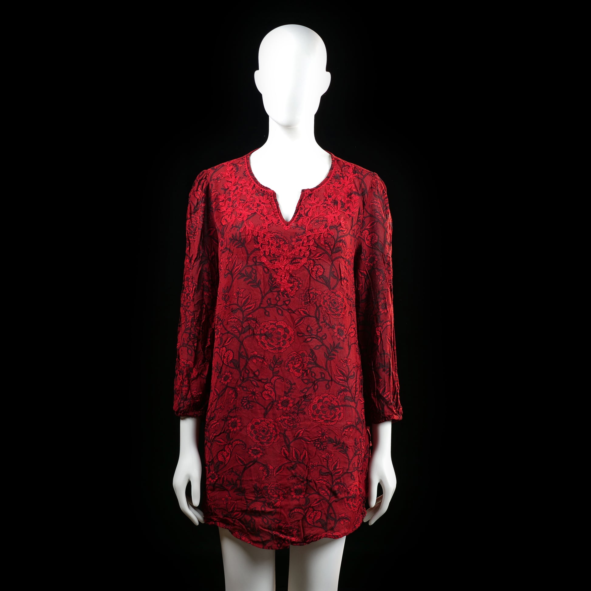 tunic - Red, Black - (Storlek: L)