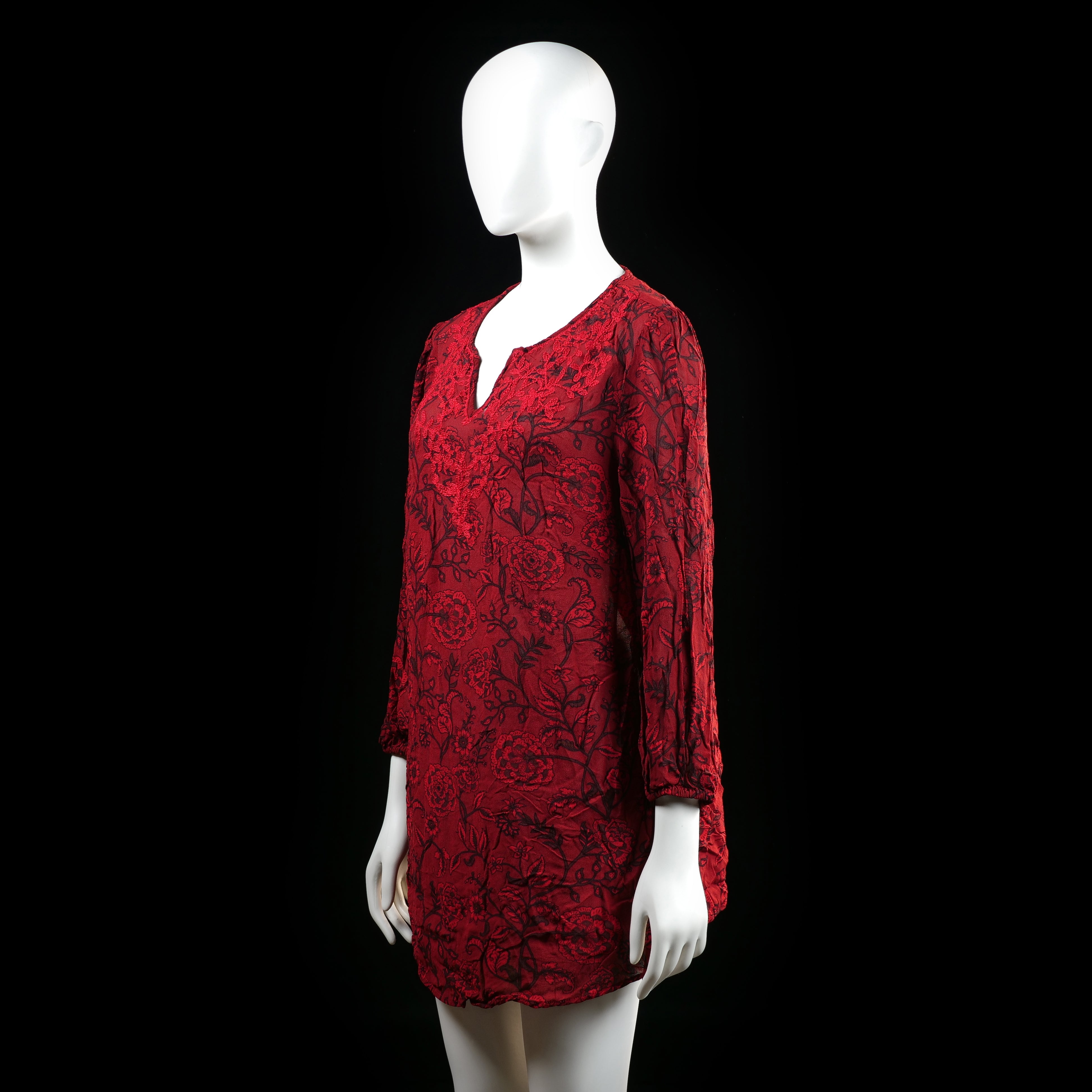 tunic - Red, Black - (Storlek: L)