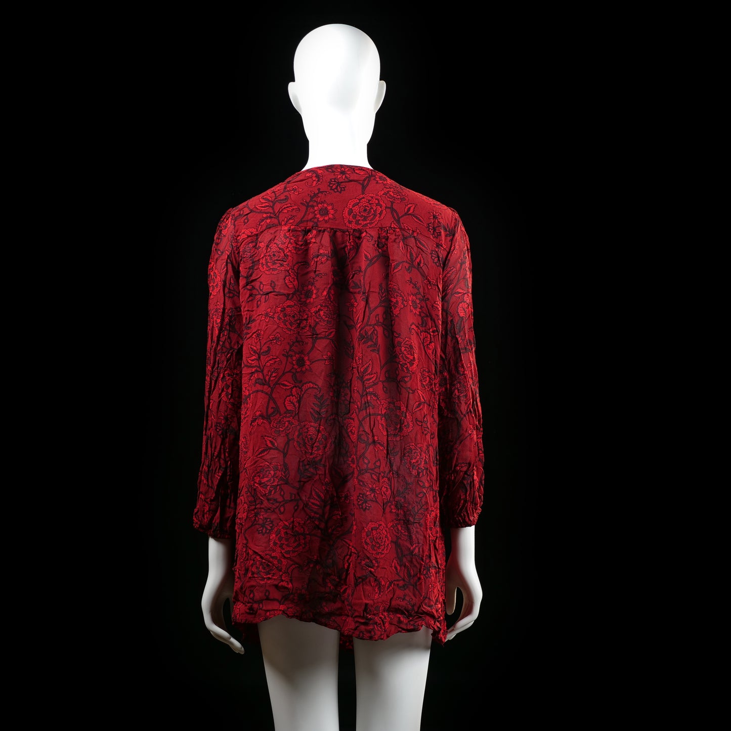 tunic - Red, Black - (Storlek: L)