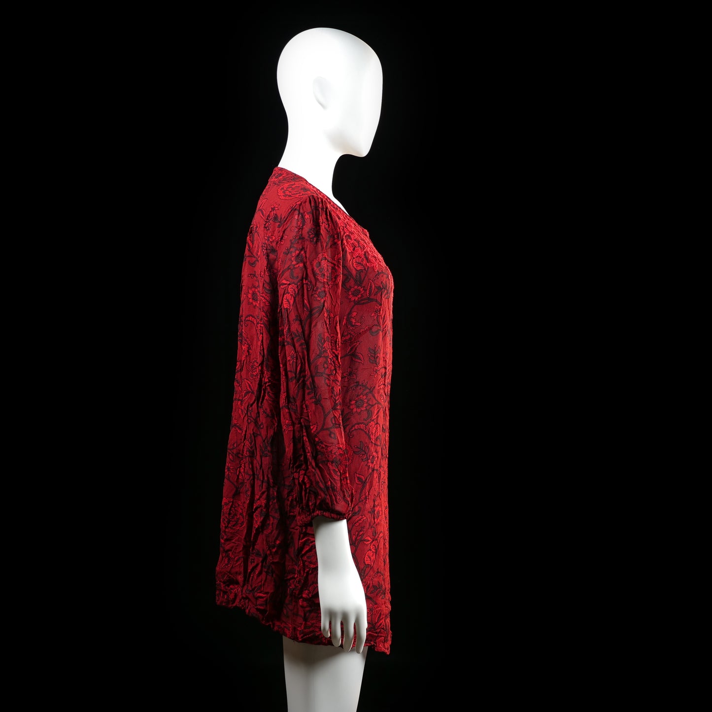 tunic - Red, Black - (Storlek: L)