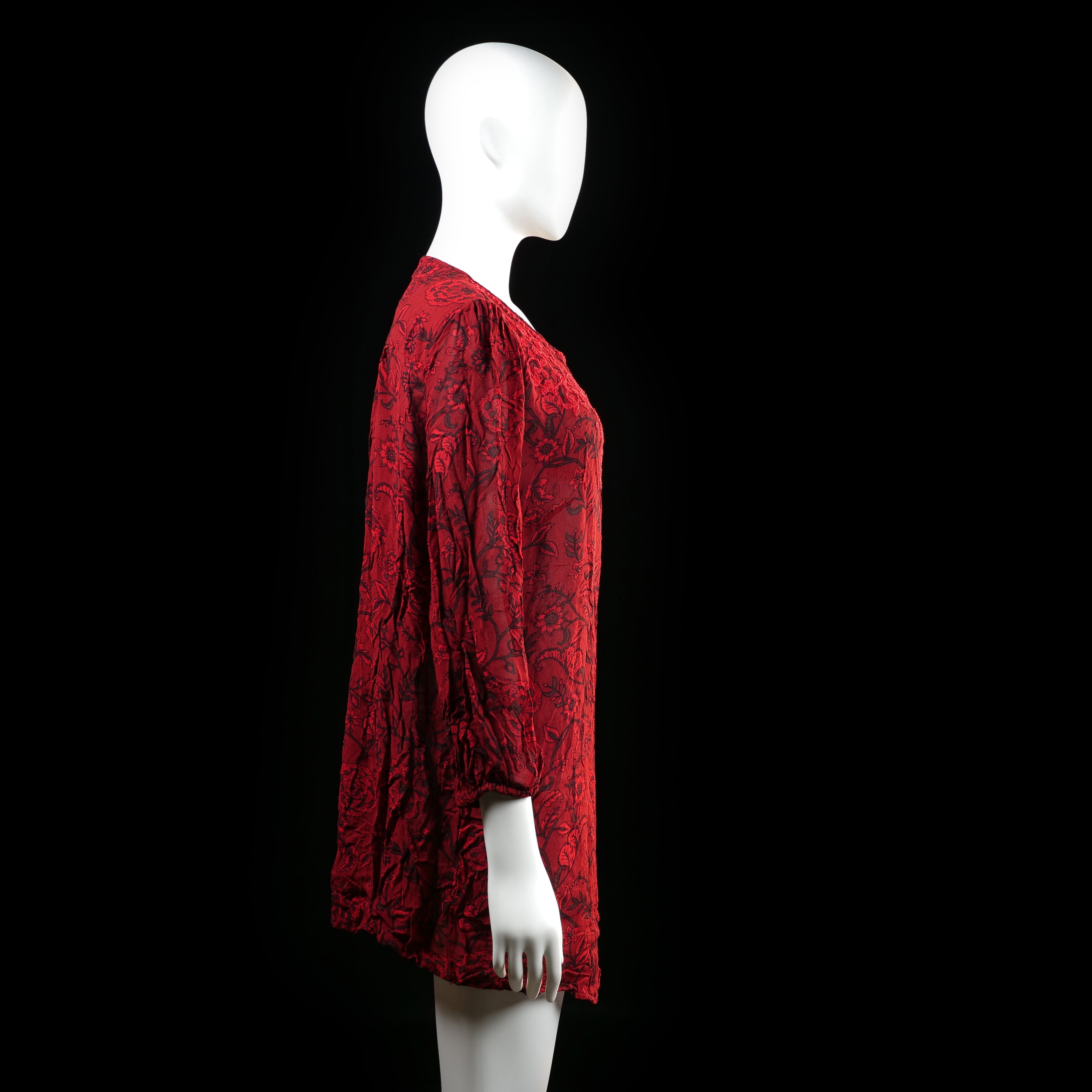 tunic - Red, Black - (Storlek: L)