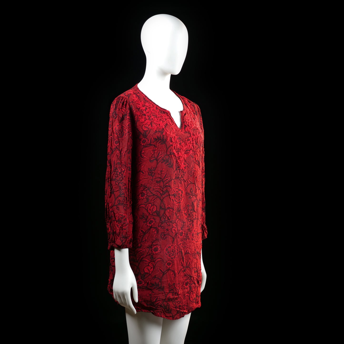 tunic - Red, Black - (Storlek: L)