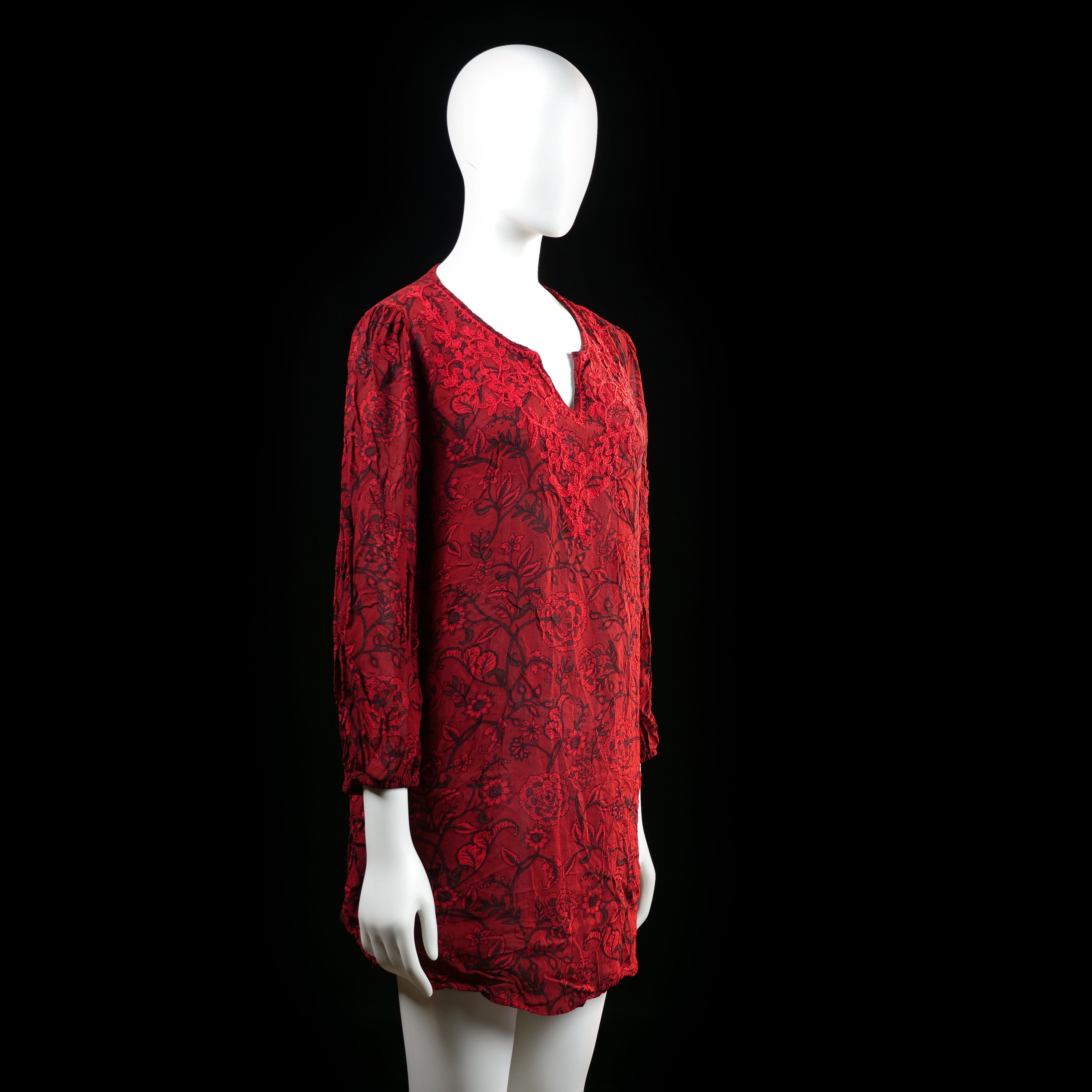 tunic - Red, Black - (Storlek: L)