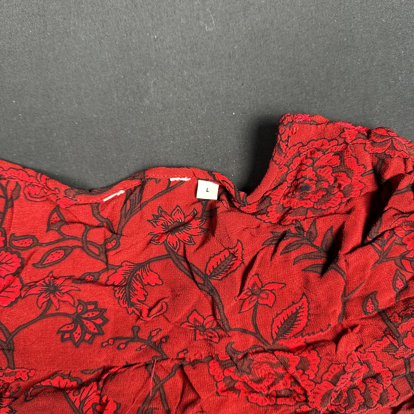 tunic - Red, Black - (Storlek: L)