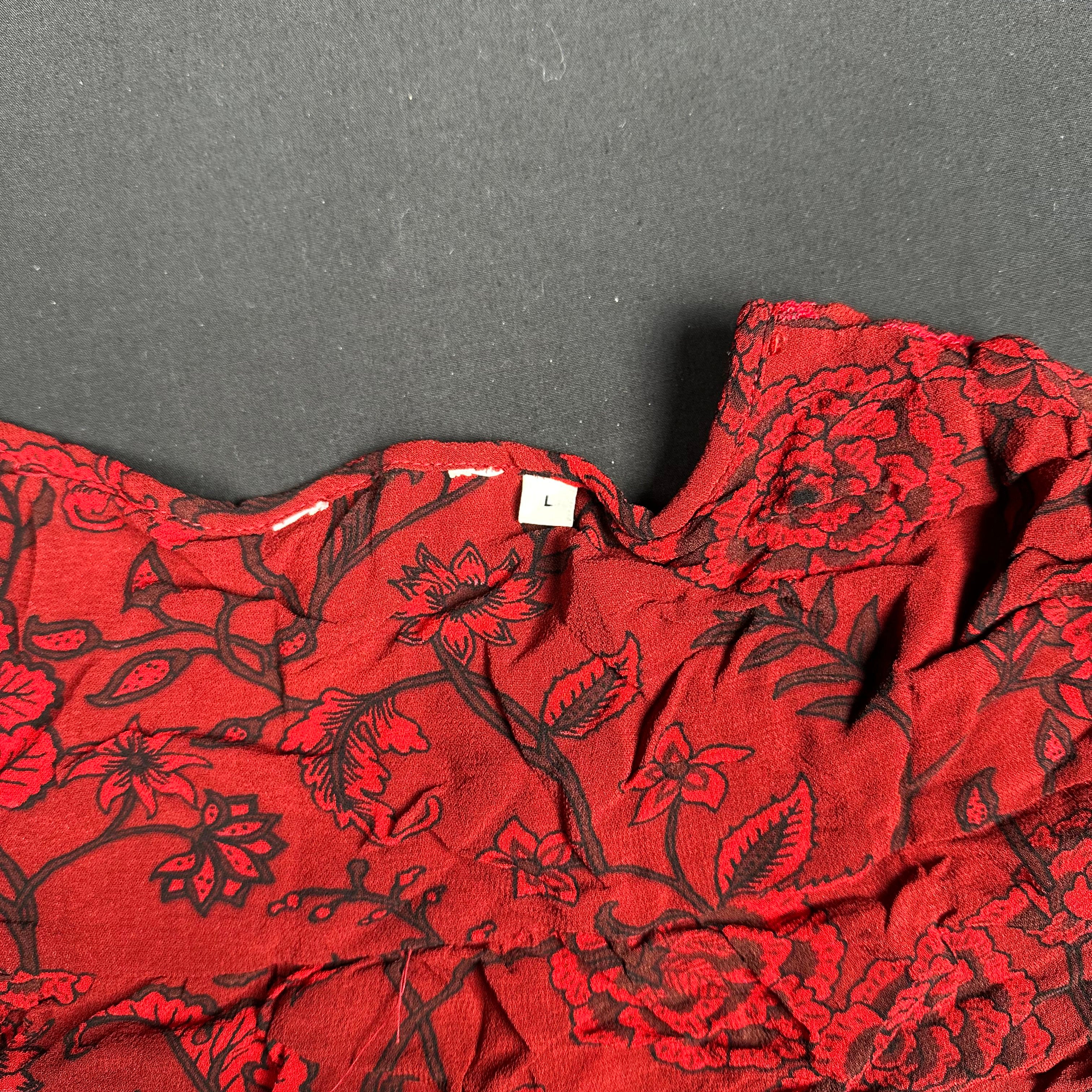 tunic - Red, Black - (Storlek: L)