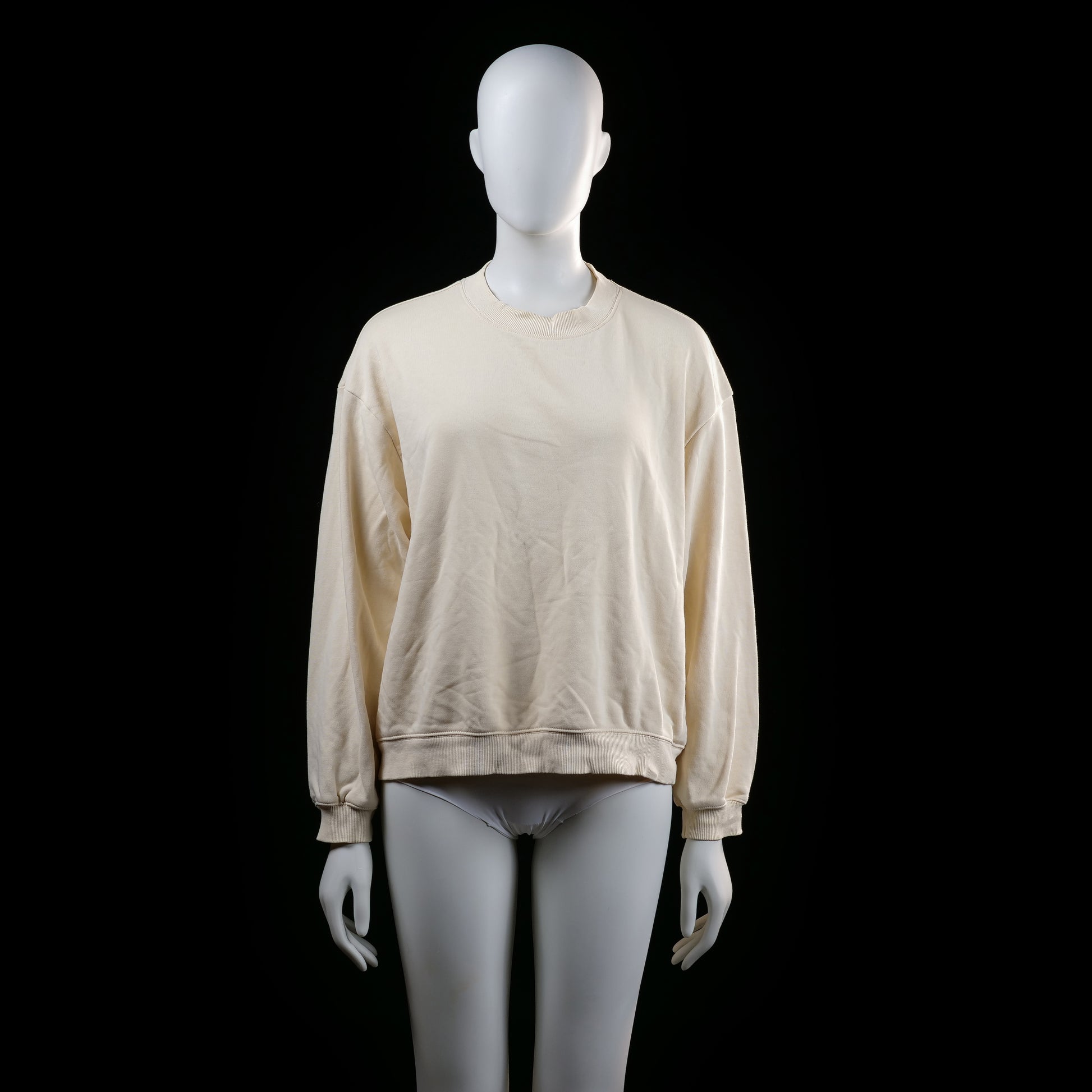 Monkl - sweatshirt - Ivory - (Storlek: S)