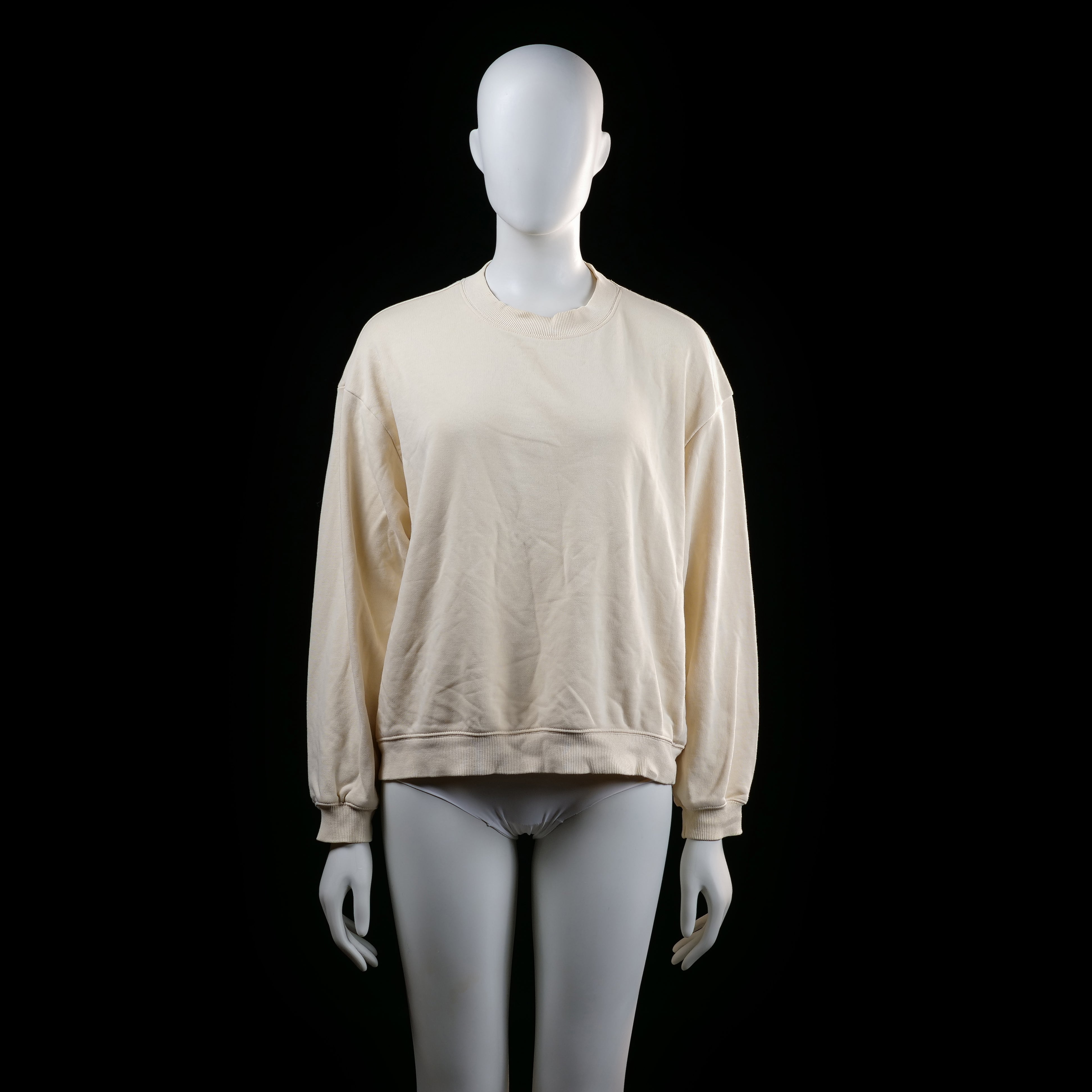 Monkl - sweatshirt - Ivory - (Storlek: S)