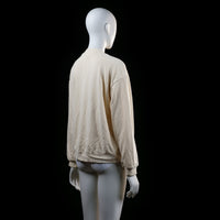 Monkl - sweatshirt - Ivory - (Storlek: S)