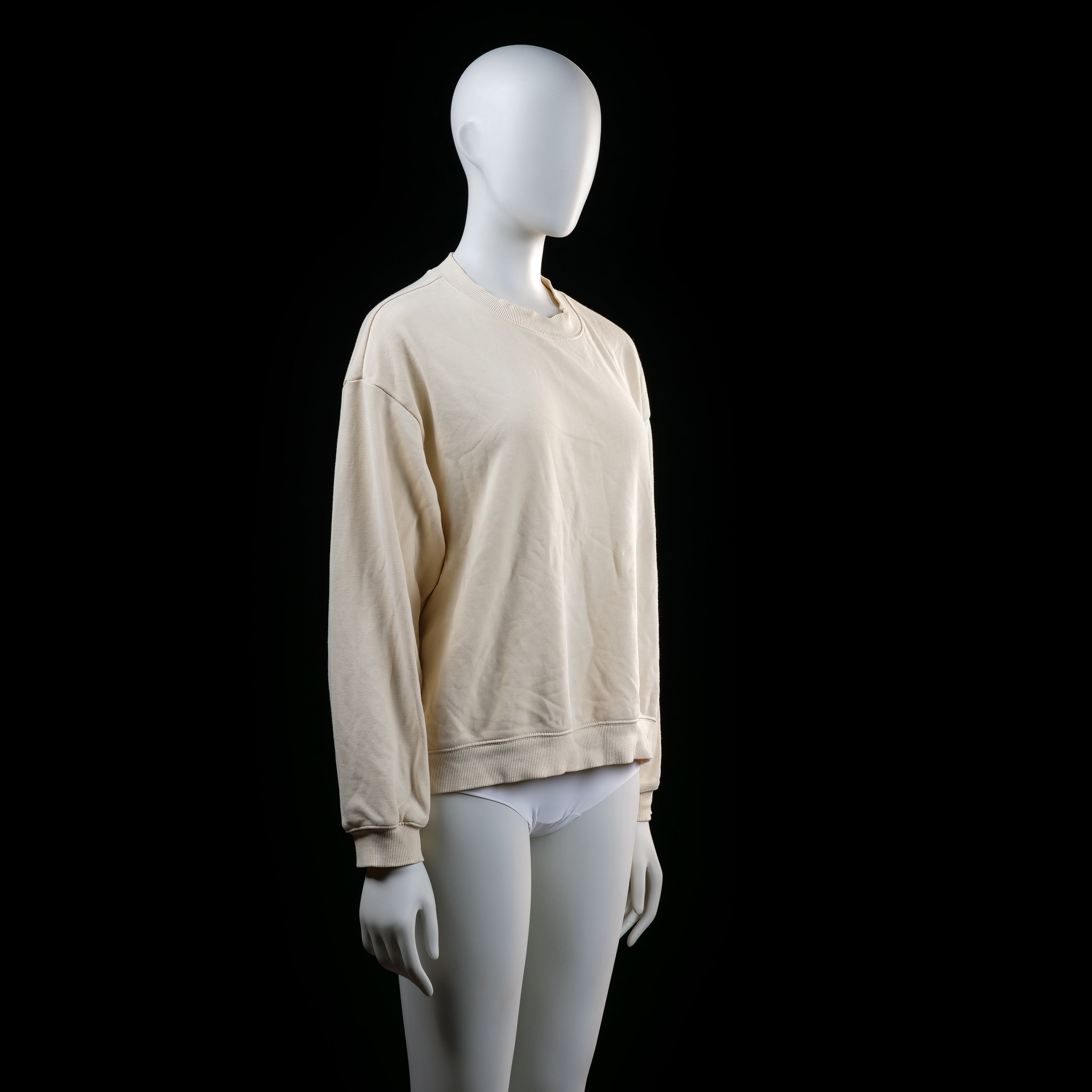 Monkl - sweatshirt - Ivory - (Storlek: S)