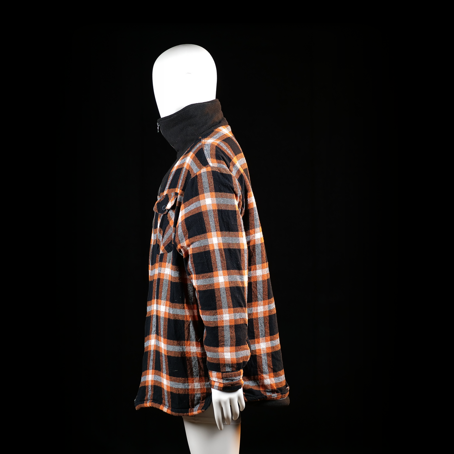 Life-line - fleece jacket - Black, Orange - (Storlek: 4XL)