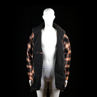 Life-line - fleece jacket - Black, Orange - (Storlek: 4XL)