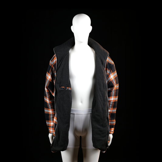 Life-line - fleece jacket - Black, Orange - (Storlek: 4XL)