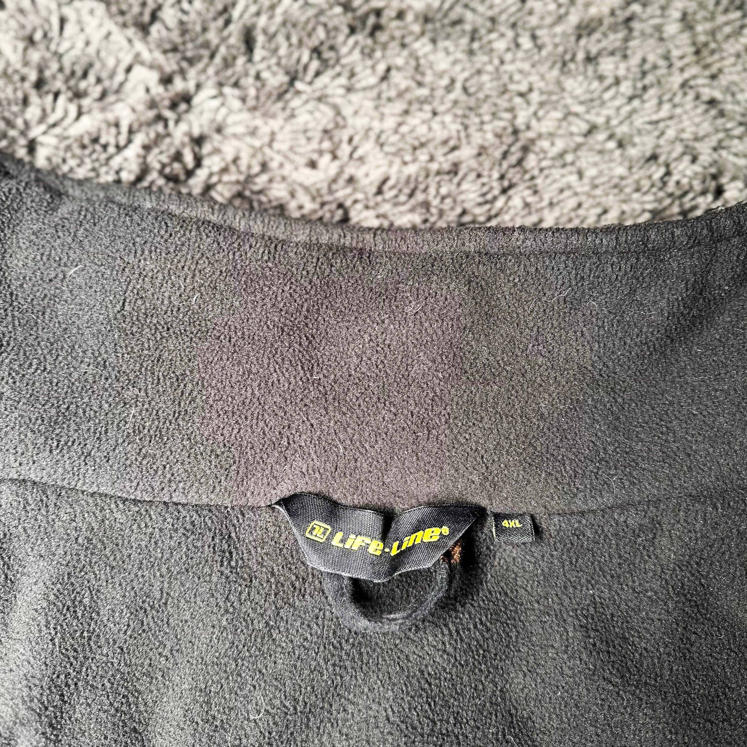 Life-line - fleece jacket - Black, Orange - (Storlek: 4XL)