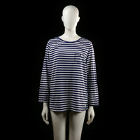 long-sleeve top - White, Navy - (Storlek: 50)