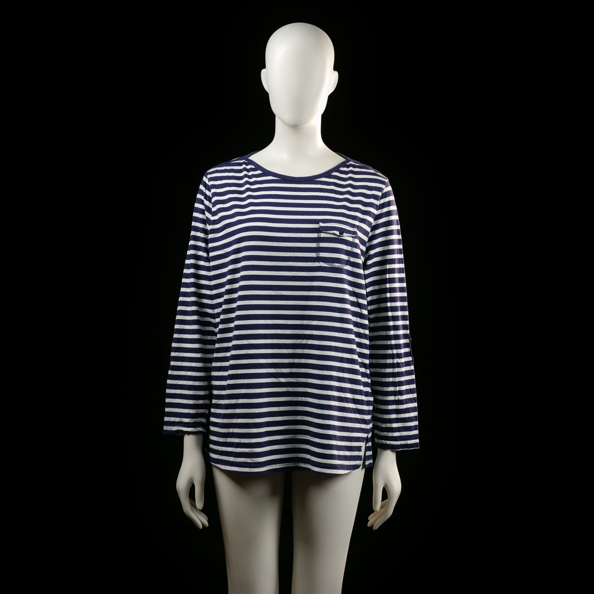 long-sleeve top - White, Navy - (Storlek: 50)