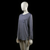 long-sleeve top - White, Navy - (Storlek: 50)