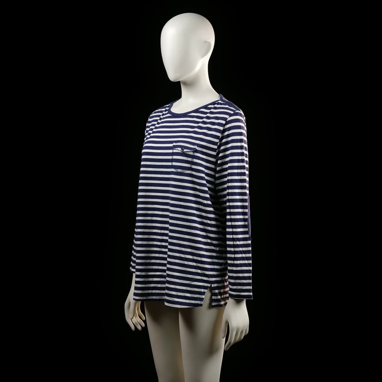 long-sleeve top - White, Navy - (Storlek: 50)