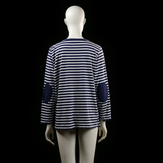 long-sleeve top - White, Navy - (Storlek: 50)