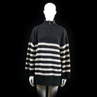 Only - sweater - Black, Ivory - (Storlek: S)