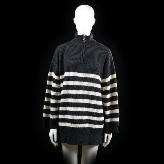 Only - sweater - Black, Ivory - (Storlek: S)