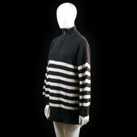 Only - sweater - Black, Ivory - (Storlek: S)