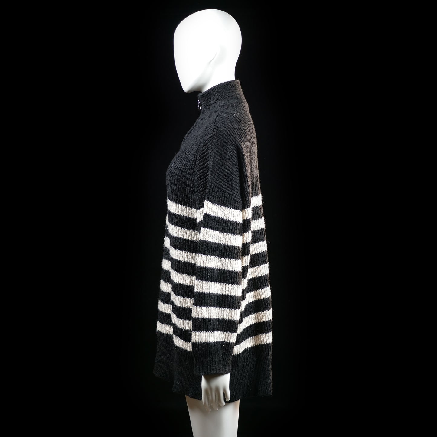 Only - sweater - Black, Ivory - (Storlek: S)