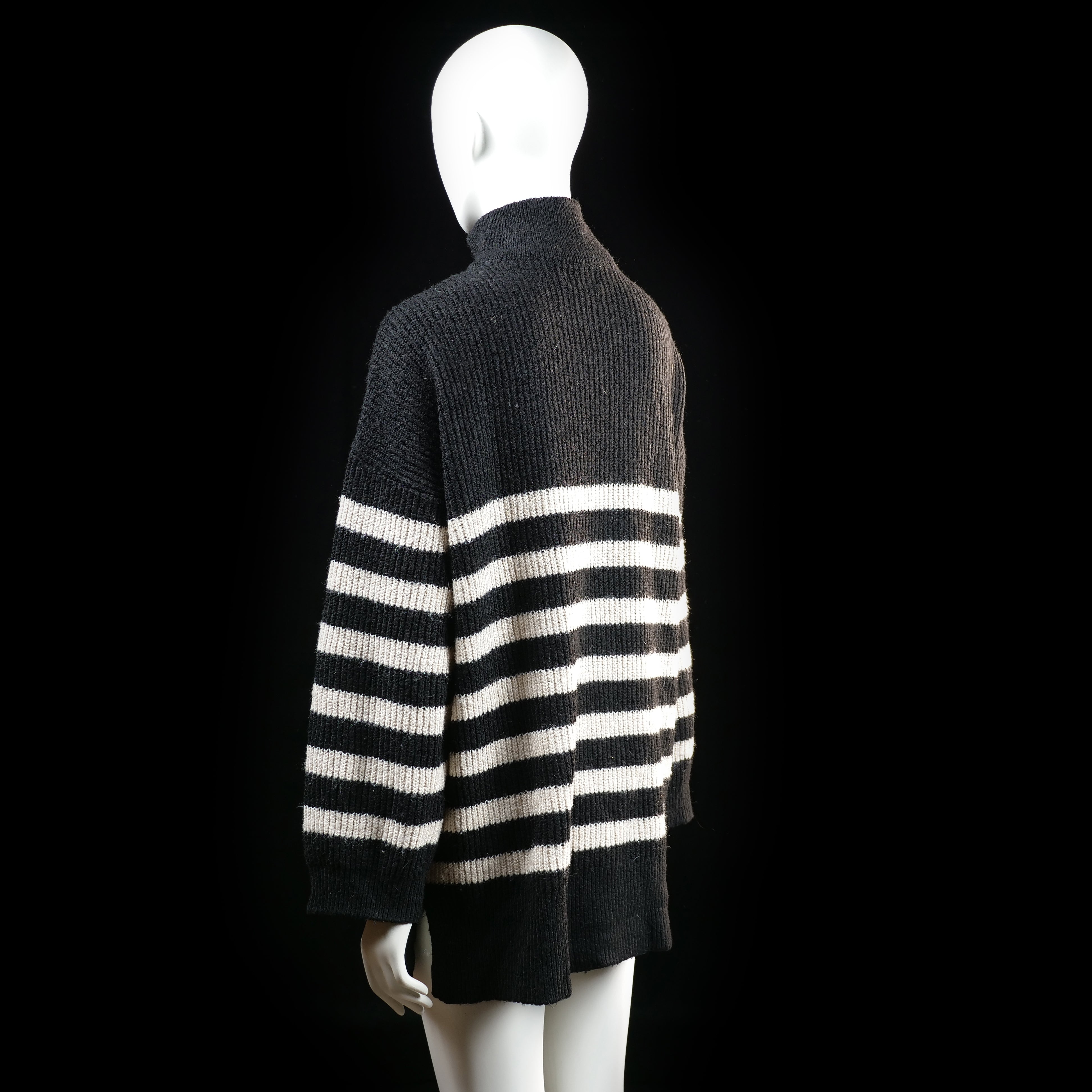 Only - sweater - Black, Ivory - (Storlek: S)