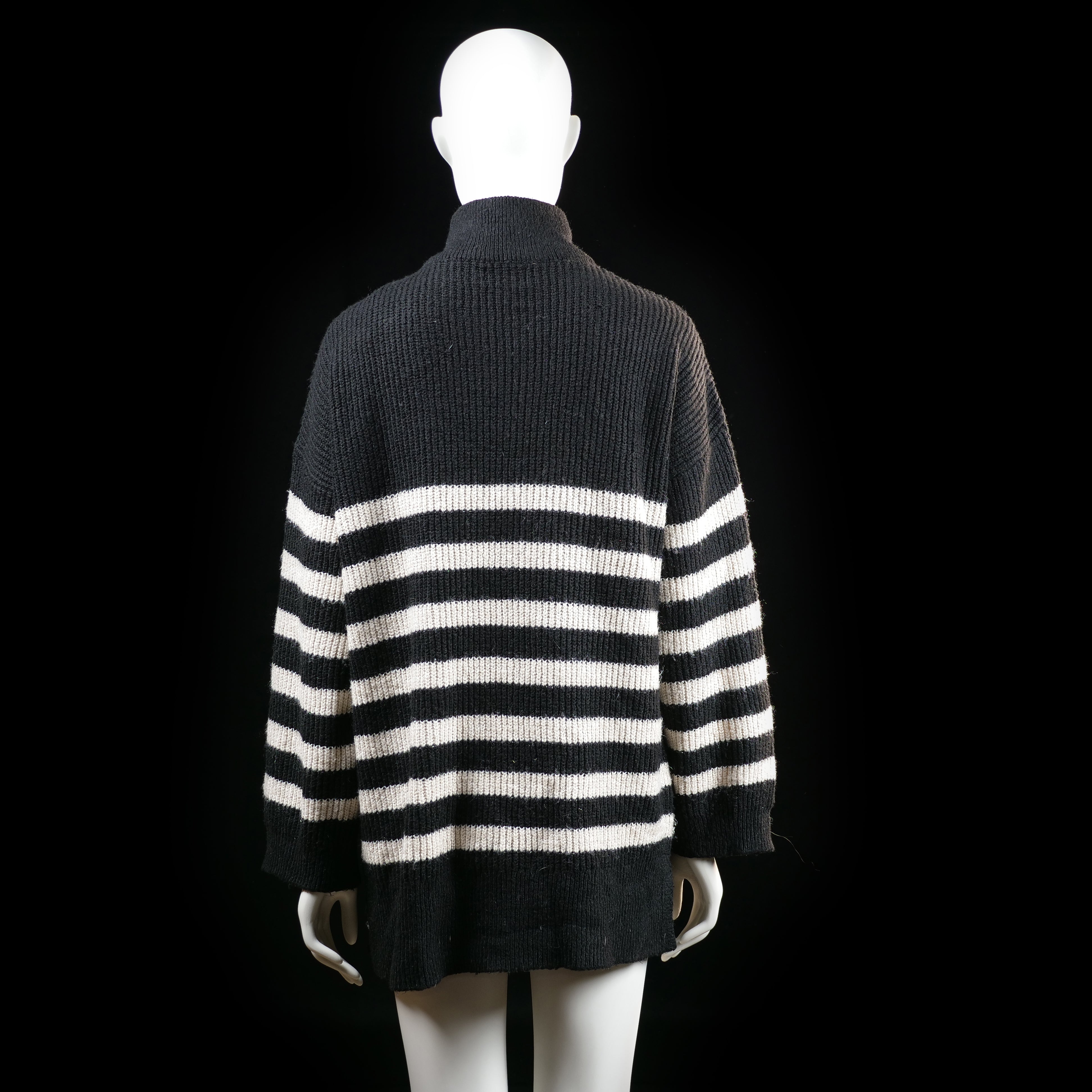 Only - sweater - Black, Ivory - (Storlek: S)